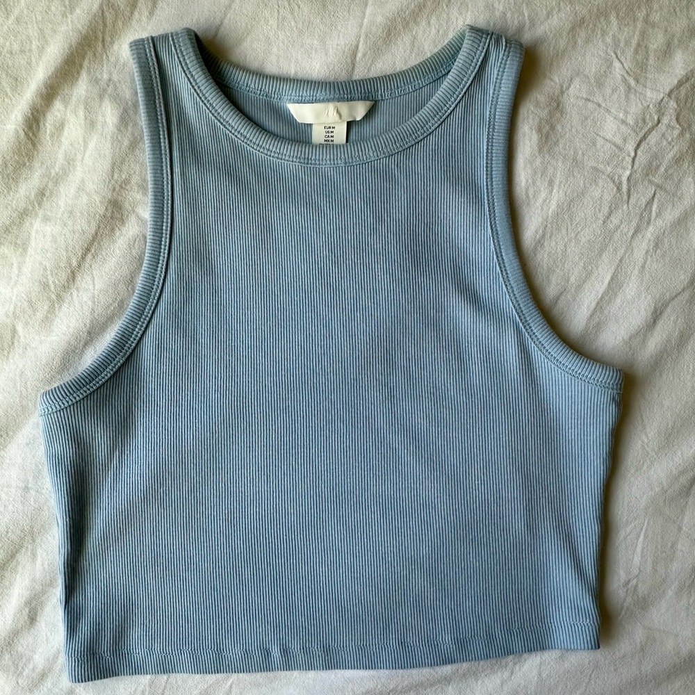 Blue H&M crop top tank top